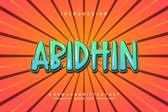 Abidhin Display Font for Handmade Creators