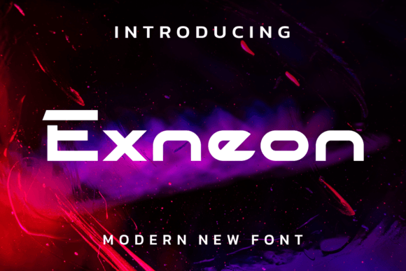 Exneon Display Font for Handmade Creators