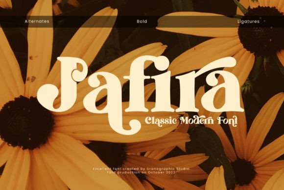 Jafira: A Stylish Display Font for Editorial Design