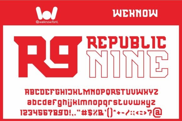 Republic Nine: A Techno Display Font That Cuts Through the Feed