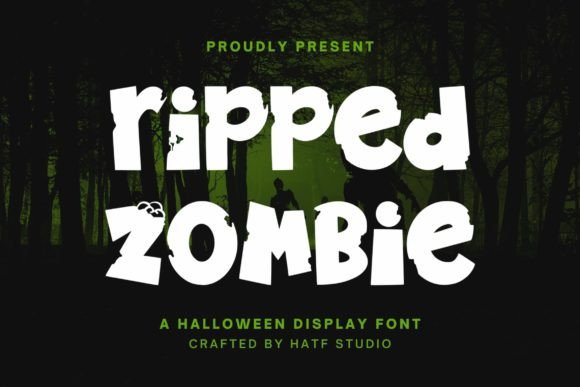 Ripped Zombie: A Spooky Display Font for Editorial Impact