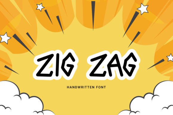 Zig Zag Display Font for Handmade Creators